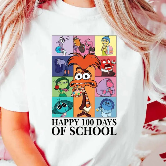 Happy 100 Days Of School Inside Out Shirt, Happy 100 Days Of School Shirt, 100 Days Celebration Shirt, School 100 Days Shirt, School Shirt