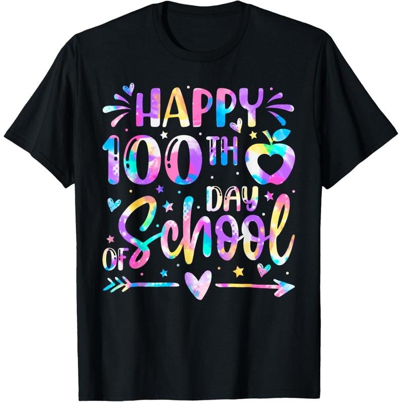 Happy 100th Day FOG School Tie Dye Rainbow 100 Days Smarter T-Shirt style 02 Hoodie, Sweatshirt | DripVista.com