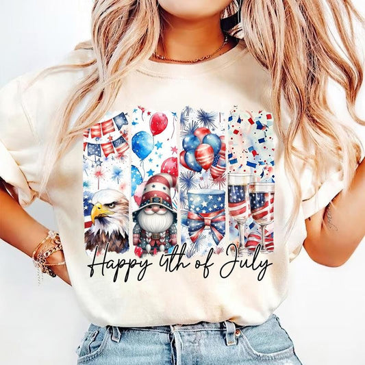 Happy 4th of July Brushstroke T-Shirt, Retro 4th of july, 4th of july T-Shirt, kids 4th of july T-Shirt, Memorial Day T-Shirt, Mother's Day Gifts
