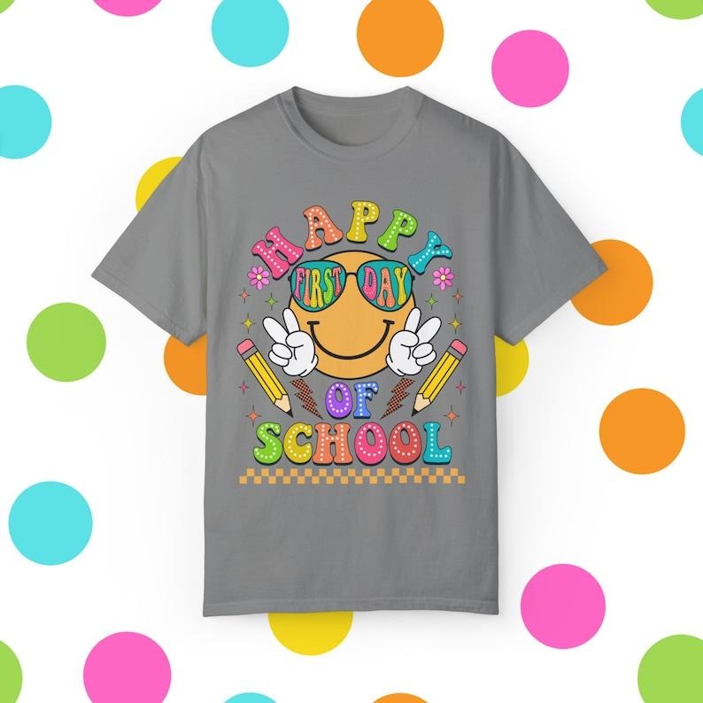 Happy First Day of School Shirt | Teacher Gift | First Day of School Shirt | Back To School Shirt | 1st Day of School TShirt