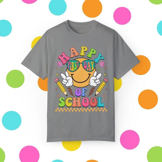 Happy First Day of School Shirt | Teacher Gift | First Day of School Shirt | Back To School Shirt | 1st Day of School TShirt