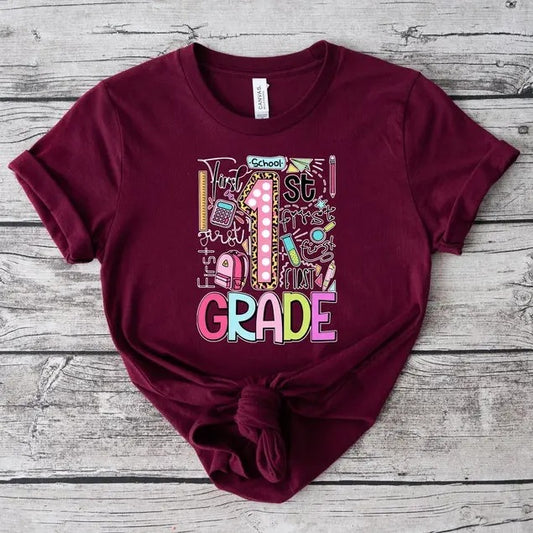 Happy First Day of School Shirt,Teacher Gift, Gift for Teachers, Kindergarten Teacher, Teacher Appreciation,Back to School Shirt