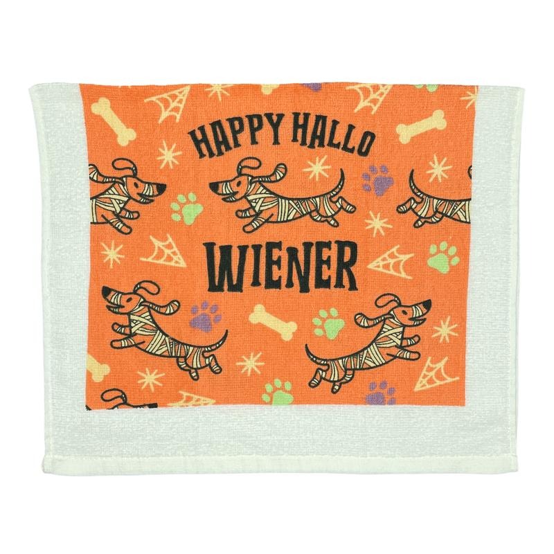 Happy Hallo Wiener Funny Spooky Puppy Dog Tea Towel Funny Dish Towels Soft Adsorbent Tea Towel T-Shirts, Hoodie, Sweatshirt