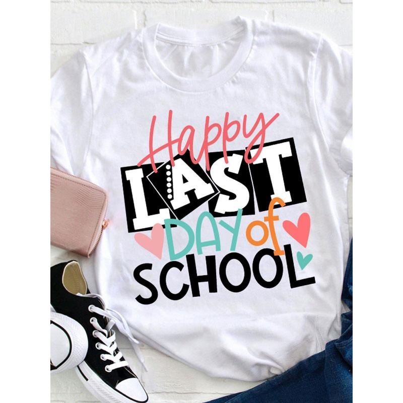 Happy Last Day FOG, Teacher T-shirt, Out, Casual Round Neck Short Sleeved T-shirt Hoodie, Sweatshirt | DripVista.com