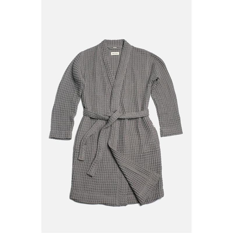 Happy Place Women's Organic The Weightless Gray Black Waffle Robe T-Shirts, Hoodie, Sweatshirt | DripVista.com