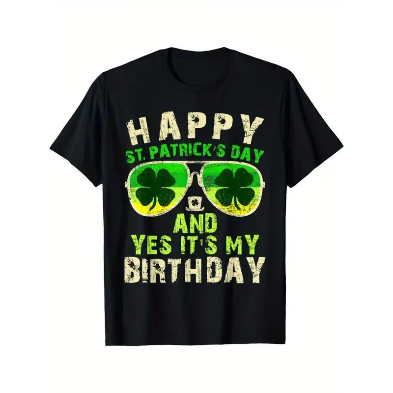Happy St Patricks Day Birthday Saint Paddys Women Kids Men T-Shirt Made in USA