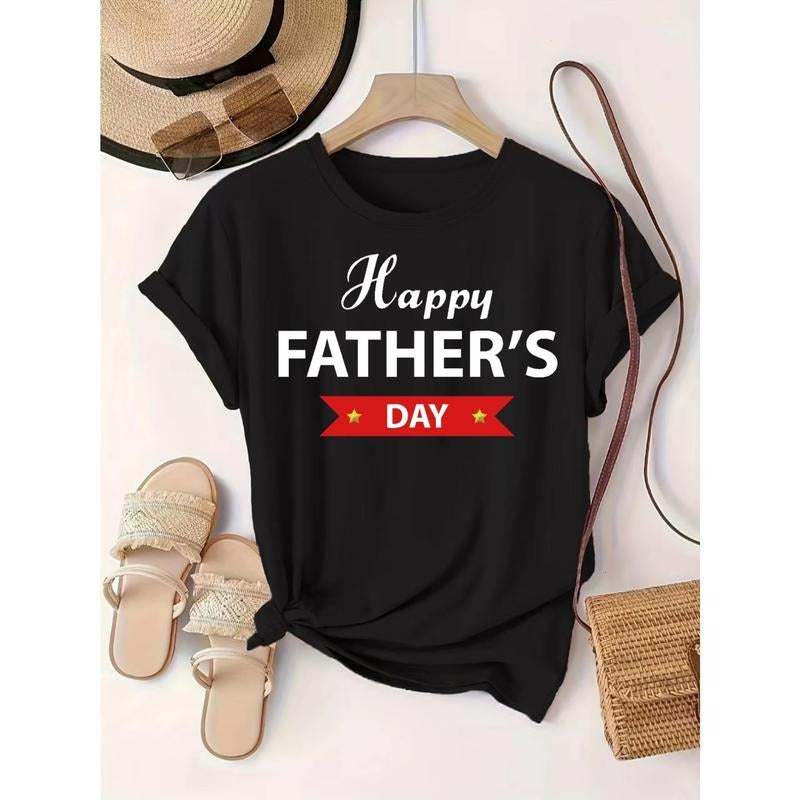 Happy TNF'WB shield Day" Casual Black T-Shirt with Red Banner