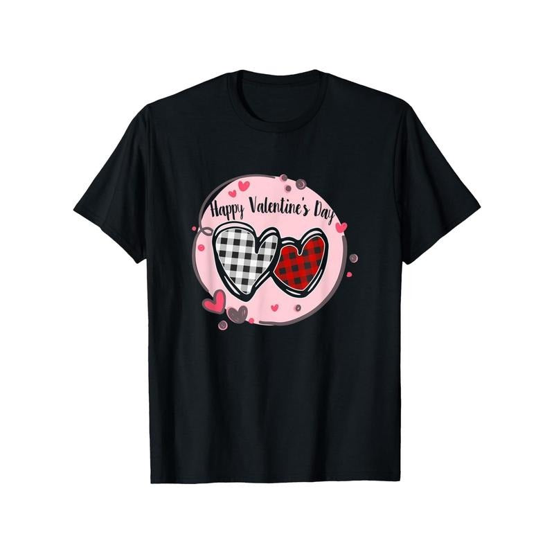 Happy Valentines Day Heart Design Romantic Cool Men Women T-ShirtFancy Print Men'S T-Shirt - 180g Fabric Weight 100% Pure...