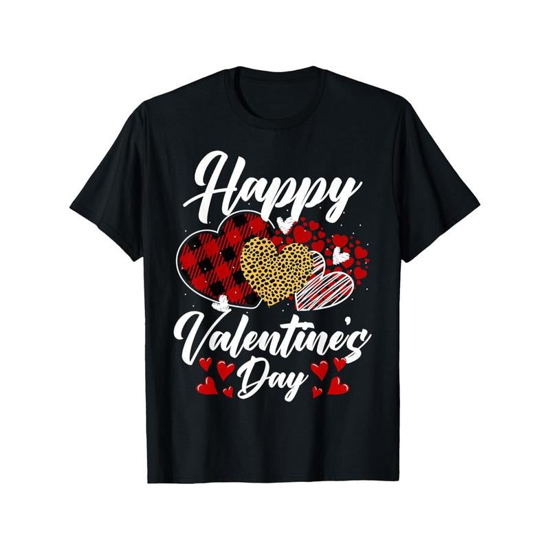 Happy Valentines Day Men'S T-Shirts, Funny Valentine'S Day Novelty Graphic Printed Tee, Short Sleeve Valentine'S Day Couple T-Shirt for Men Boyfriend Husband 100% Cotton made in usa