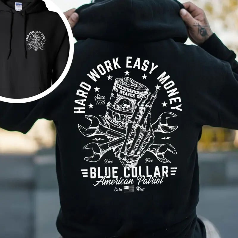 Hard Work Easy Money 2 Side Printed T-shirt - Crewneck Sweatshirt