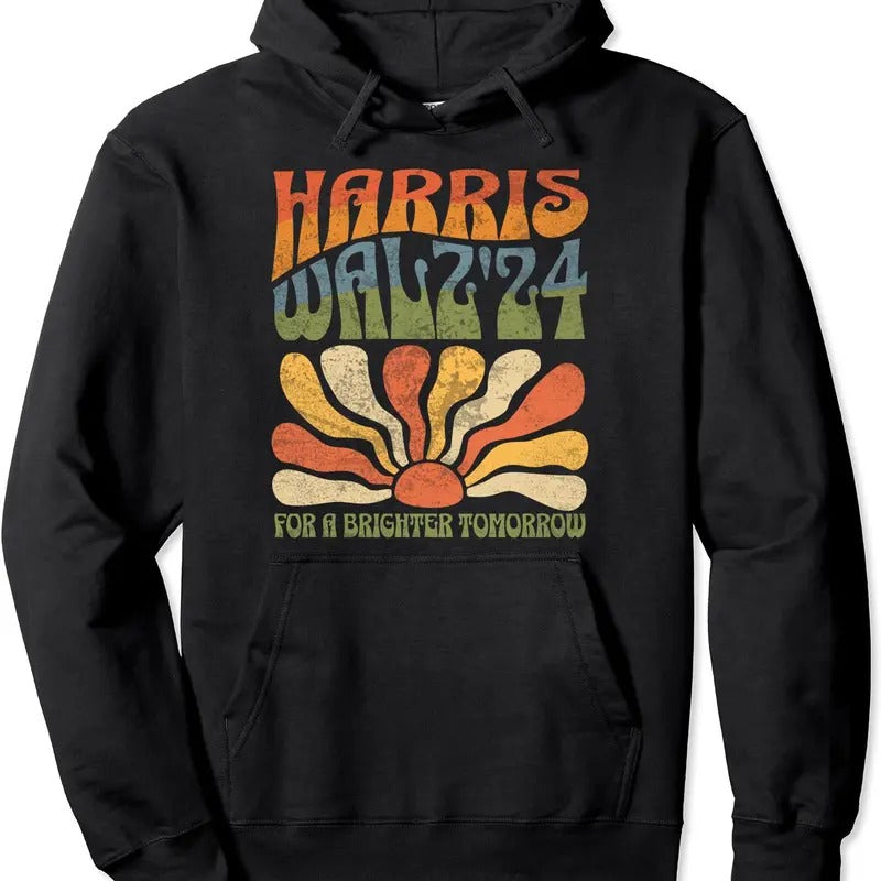 Harris Waltz 2024 Election Kamala Harris Tim Waltz 2024 Hoodie | Unisex Hooded Sweatshirt T-Shirts | DripVista.com