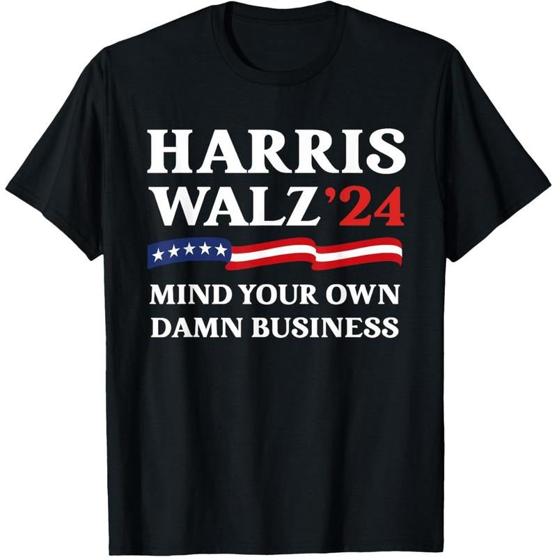 Harris Waltz 2024 Mind Your Own Damn Business Funny T-Shirt made in usa Hoodie, Sweatshirt | DripVista.com