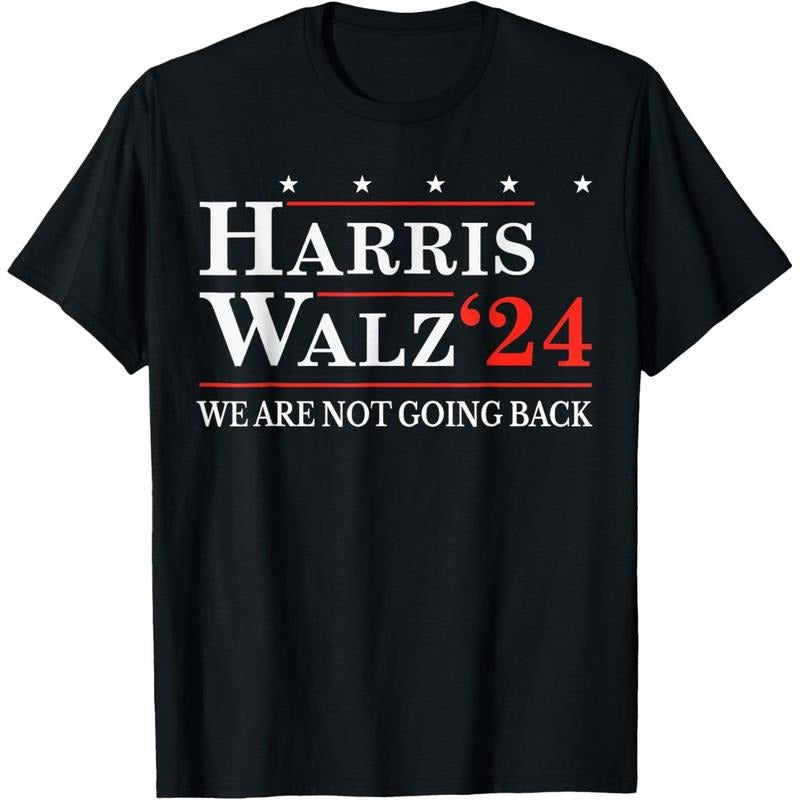 Harris Waltz We Are Not Going Back Kamala Harris 2024 T-Shirt made in usa Hoodie, Sweatshirt | DripVista.com