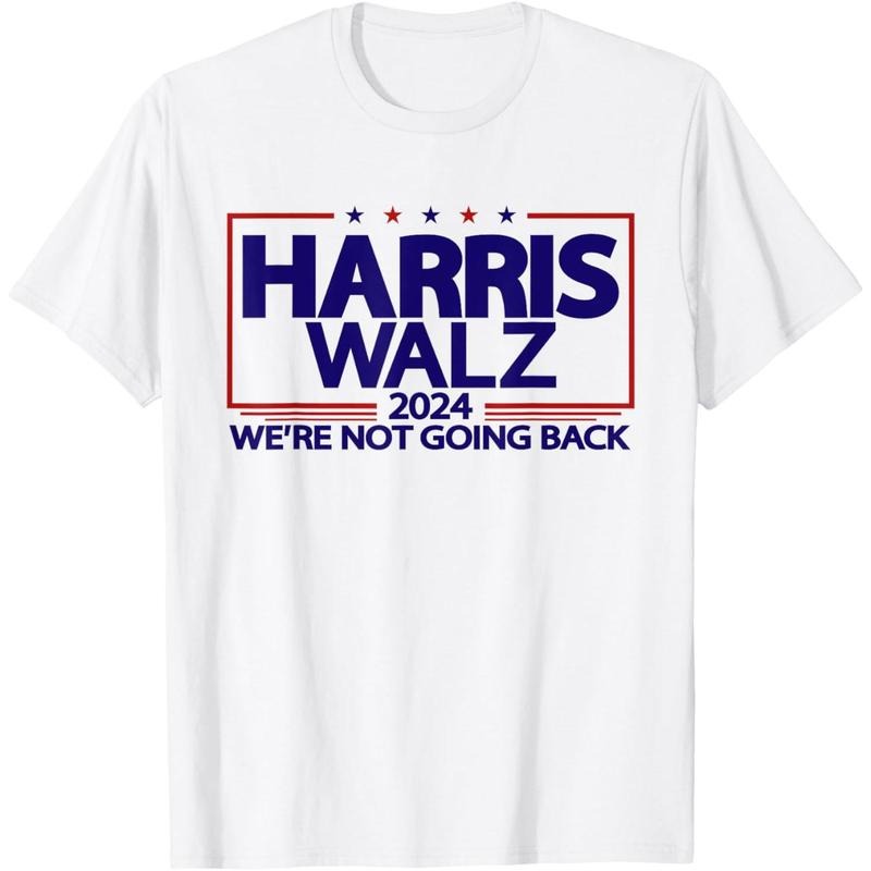 Harris Walz 2024 We're Not Going Back Kamala Harris VP Walz T-Shirt made in usa Hoodie, Sweatshirt | DripVista.com