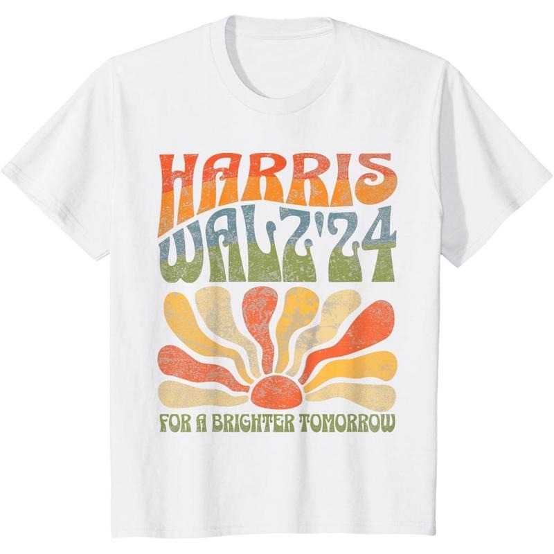 Harris Walz for A Brighter Tomorrow, Kamala Harris Tim Waltz T-Shirt made in usa Hoodie, Sweatshirt | DripVista.com