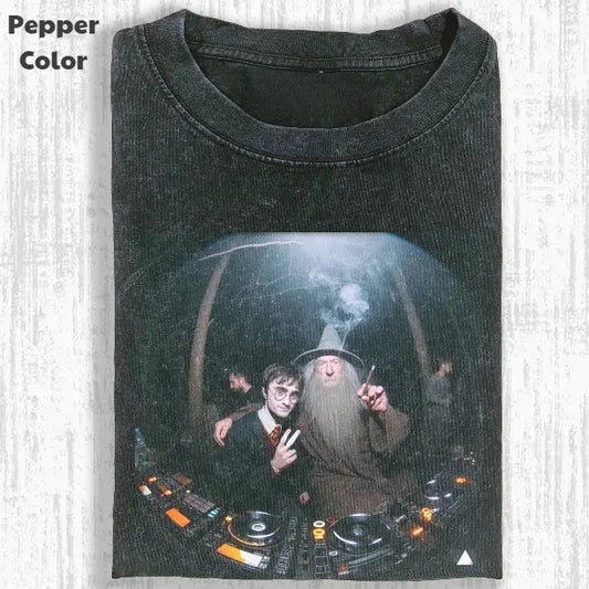 Harry Potter Vintage Graphic Tee, Dj Smoking Teacher And Student T-Shirt, Movies Tee, Unisex Meme Cringe Funny Dumb Shirt, Menswear Womenswear Streetwear Cotton Comfort