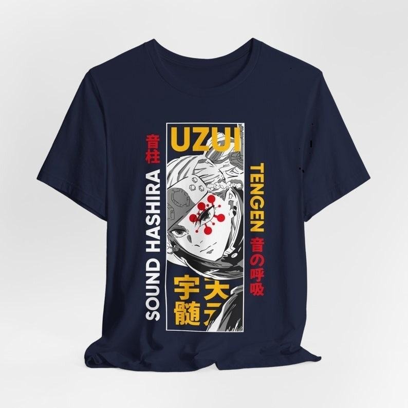 Hashira Uzui Anime T-shirt, Demon Anime Manga Shirt, Anime Shirt, Japanese Shirt