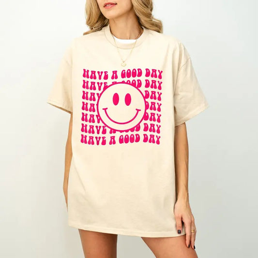 Have A Good Day Shirt, Smiley Graphic Tee, Happy Sweatshirt, Cute Smiley Shirt, Daisy Flower, Positive Saying, Trending Tee