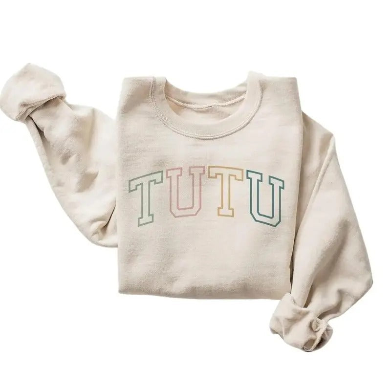 Hawaiian Grandma Sweatshirt - Tutu Outline - Gift For Grandma - New Tutu Shirt Mothers Day Gift Unisex Hoodie | DripVista.com