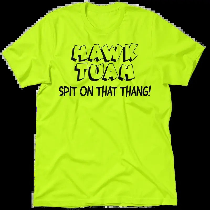 Hawk Tuah Spit On That Thing - Hi Visibility Work T-Shirt Flag Menswear Jersey Collar Hoodie, Sweatshirt | DripVista.com