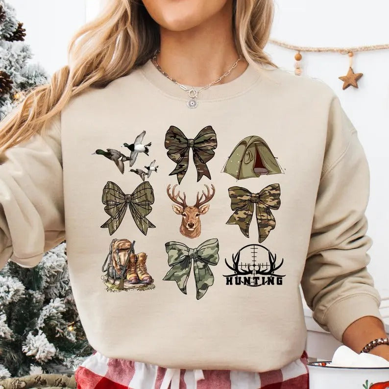 He's Hunting Camo Dude, Dad Hunting, Duck Hunting, Hunting Deer Tee Shirt, Sweatshirt, Hoodie Unisex | DripVista.com