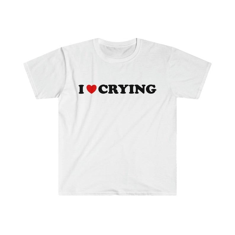 Funny Meme Shirt, I Love / Heart Crying 2000' Tee, Gift Unisex T-Shirt Hoodie, Sweatshirt | DripVista.com
