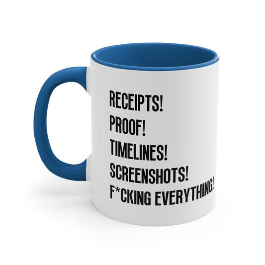 Heather Rant Coffee Mug Rhoslc Gift Receipts Proof Timelines Screenshots, Funny Coffee Mug, Sarcastic Mugs, Novelty Coffee Mug, 11 15oz Ceramic Cup, Gifts For Women, Gifts For Christmas Birthday Drinkware Printed