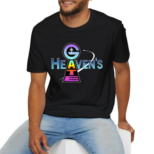Heaven's Gate Cult Tee Pure Cotton Casual Street Style Crew Neck Short Sleeve T-Shirt Tops Trendy For Women For Men