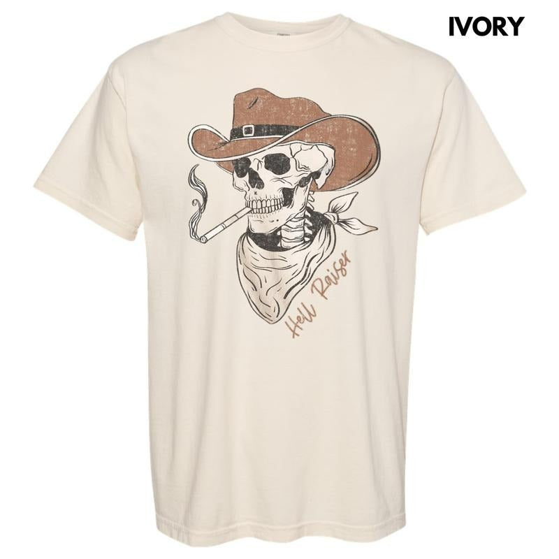 Hell Raiser Cowboy Comfort Colors T-Shirt Hoodie, Sweatshirt | DripVista.com