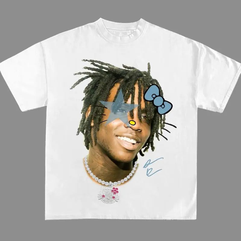 Hello Chief Kitty Keef Military Blue Super Star Rap Tee Classic Cotton Unisex