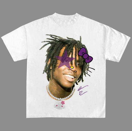 Hello Chief Kitty Keef Purple Super Star Rap Tee Top Womenswear Underwear Streetwear