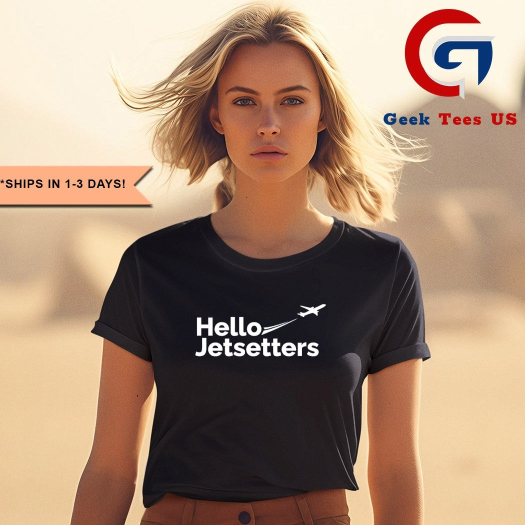 Hello Jetsetters plane shirt