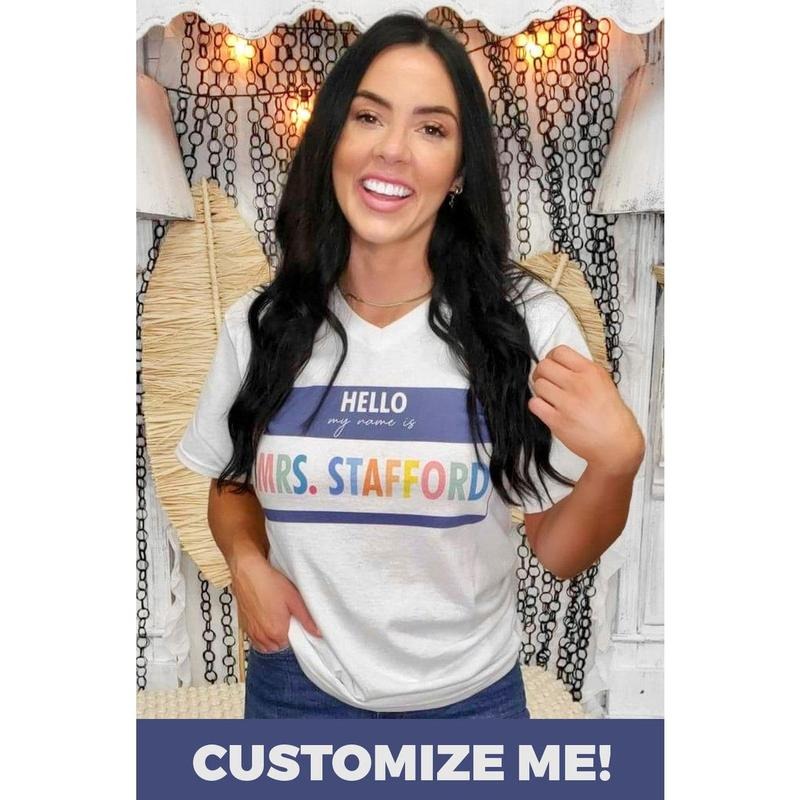 Hello My Name is V-Neck T-Shirt Hoodie, Sweatshirt | DripVista.com