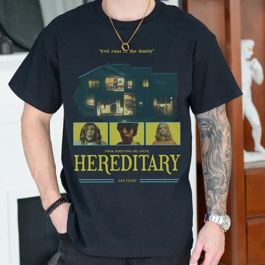 Hereditary Movie Shirt, Ari Aster Grunge Graphic Tee Shirt for Men and Women, Retro Horror Movie Streetwear Memorabilia