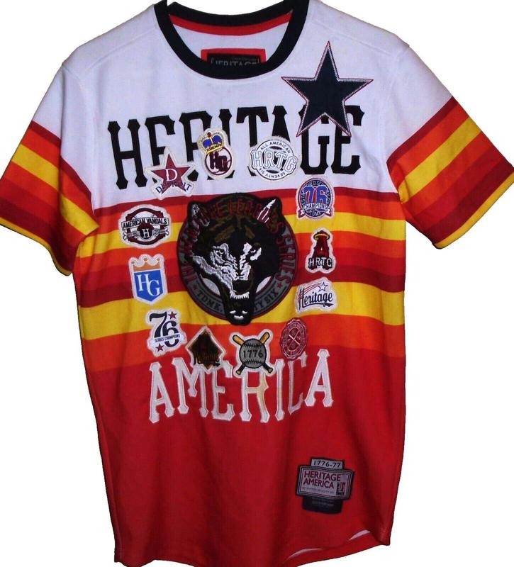 Heritage America Denim Distillery Spiky hair fighters jersey Medium T-Shirts, Hoodie, Sweatshirt | DripVista.com