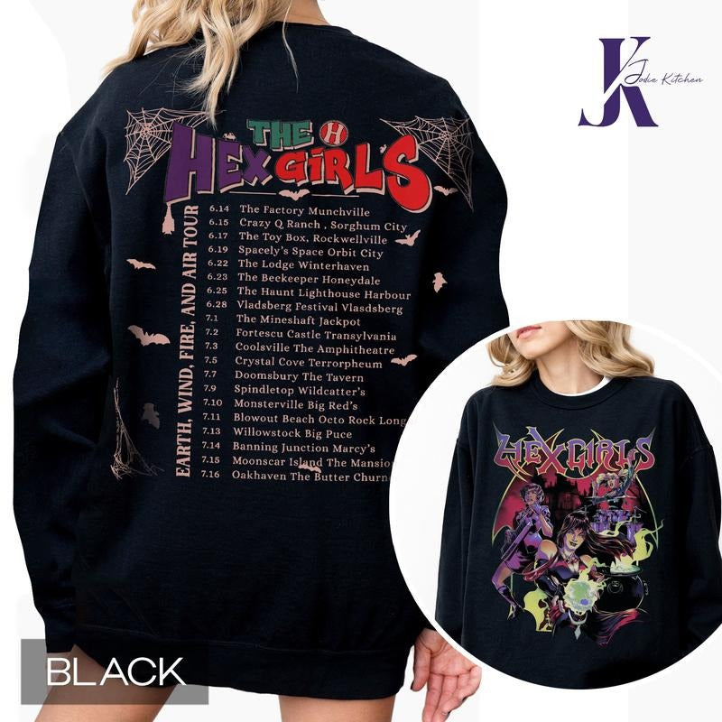 Hex-Girl 2024 2 Sided Shirt, Hex-Girls Tour Shirt,Music Concert 2024 Shirt, Rock Band Music T-Shirt, Rock Band Comfort color Cotton Casual