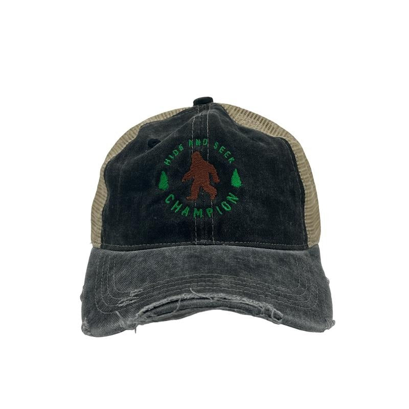 Hide and Seek Champion Hat Funny Bigfoot Graphic Cap Funny Hats Sarcastic  Funny Sarcastic  Novelty Caps for Men Standard...