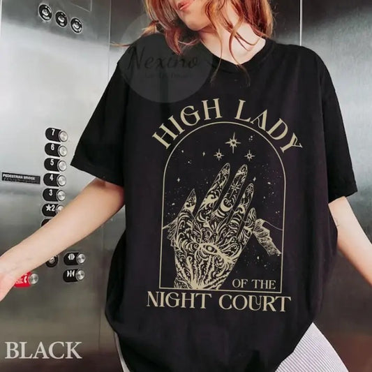 High Lady of the Night Court shirt , TOG tshirt, acosf Booktok SJM Bookish merch gift, Feyre Archeron, The Night Court shirt