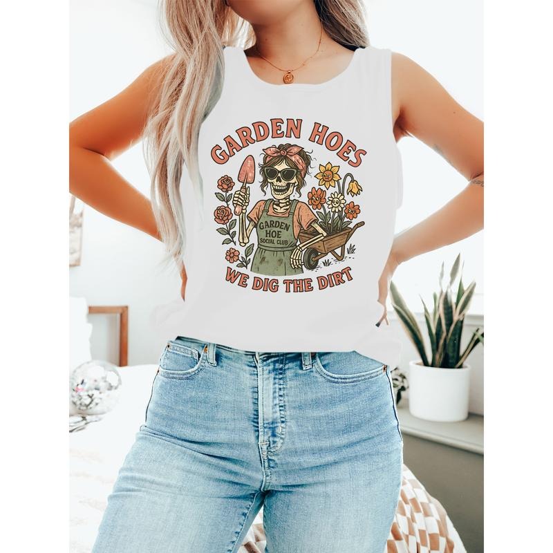 Hip - style Gardening Statement Tank Vest: Eye - catching Print Expressing WB shield Unique Gardening Attitude T-Shirts,...