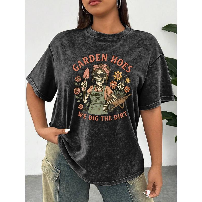 Hip - style Washed Gardening Statement Tee: Eye