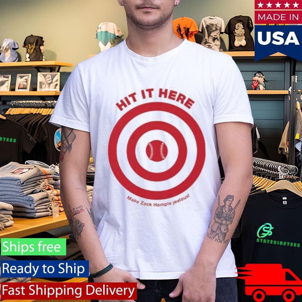 Hit It Here Target Baseball Shirt