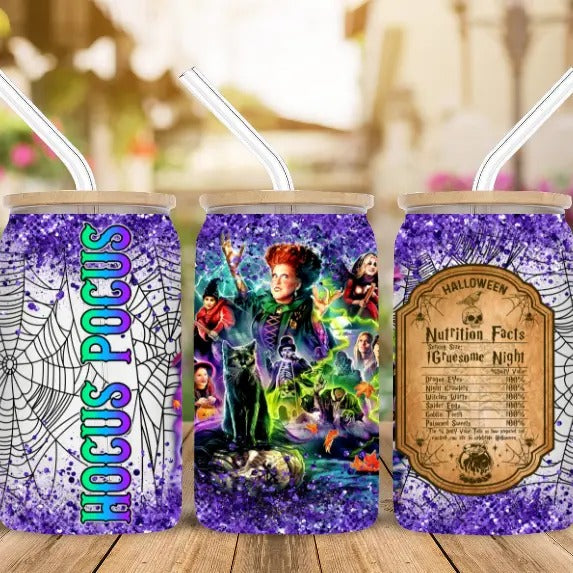 Hocus Pocus - 16 oz Matte Glass Tumbler T-Shirts, Hoodie, Sweatshirt | DripVista.com