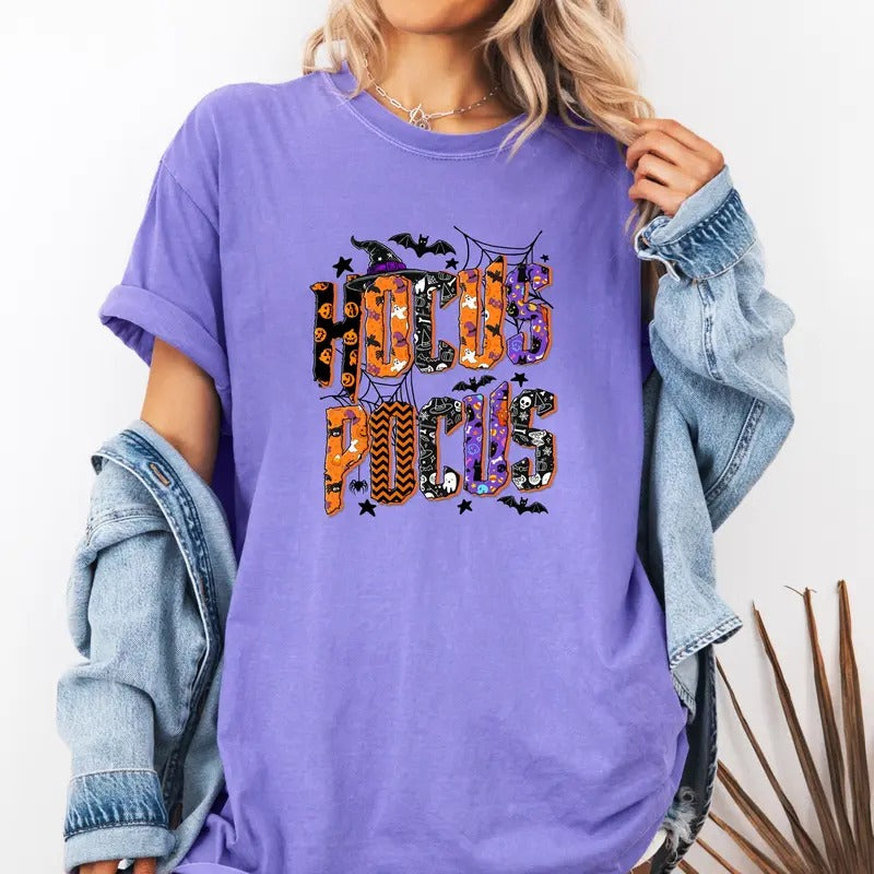 Hocus Pocus Halloween Custom colors tee shirt Casual Hoodie, Sweatshirt | DripVista.com