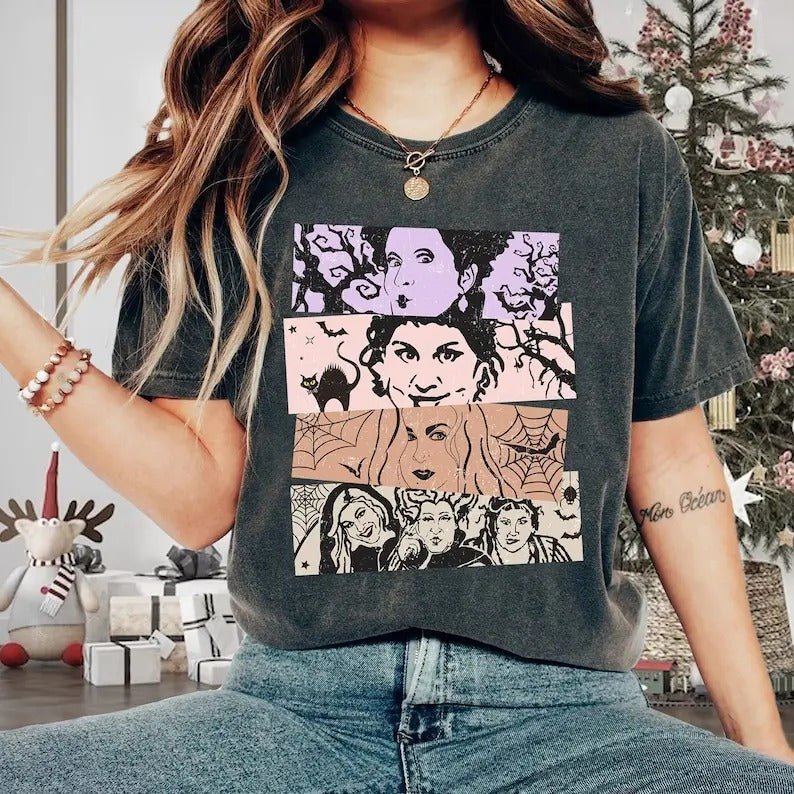 Hocus Pocus Halloween Shirt, Vintage Hocus Pocus Sweatshirt, Sanderson Sisters Sweatshirt, Halloween Party 2024 Shirt