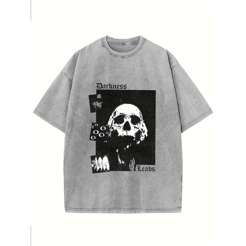 HolaFish Darkness Oversized Cotton Solid Drop Shoulder Lightsaber brand Shirts For Men Vintage Streetwear Basic Tees...