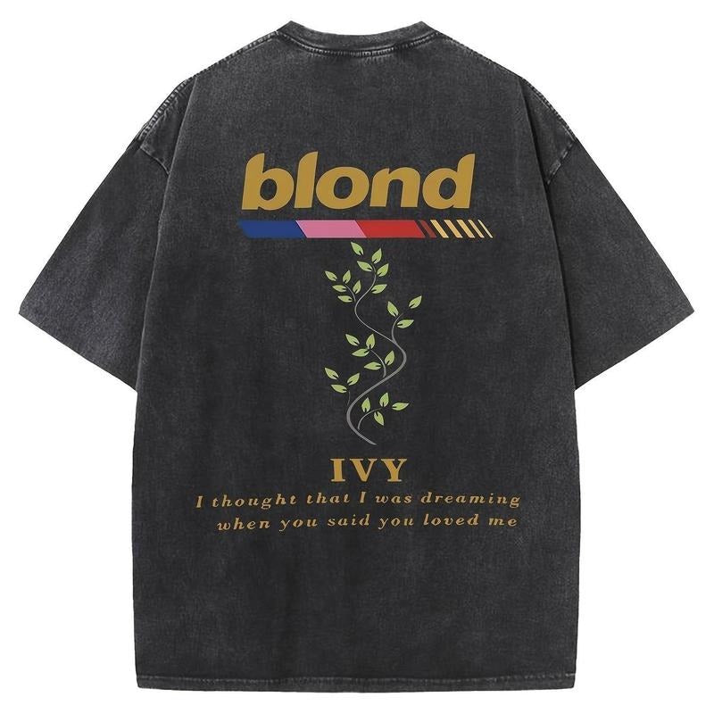 Holafish [Cotton Street Wear Tee] Heavy-Weight Cotton IVY Men'WB shield Over-Sized Solid Drop Shoulder Tees - Vintage...