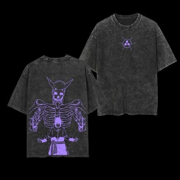 Holafish Anime Straw hat pirates King Print Oversized Cotton Acid Wash Lightsaber brand Shirts for Men Vintage Streetwear...