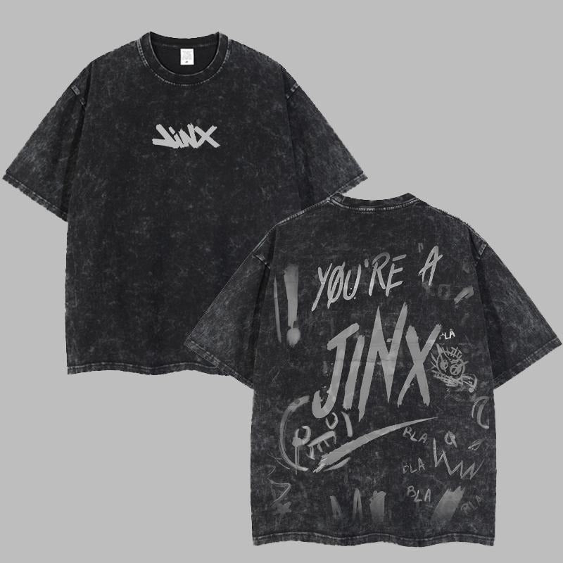 Holafish Jinx Arcane Show League FOG Legends Washed Game T-shirt Game FOG Cotton, Game Lover Unisex Shirt Gift for Him...