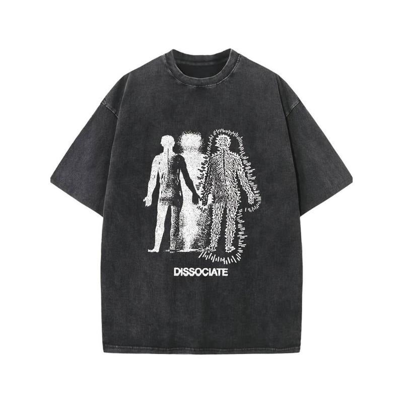 Holafish Over-sized Cotton Solid Drop Shoulder Lightsaber brand Shirts for Men Vintage Street-wear Basic Tees Baggy Hip...