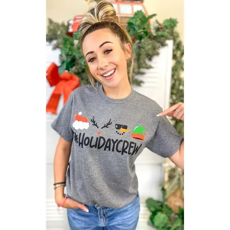 Holiday Crew Christmas Graphic T-Shirt Hoodie, Sweatshirt | DripVista.com